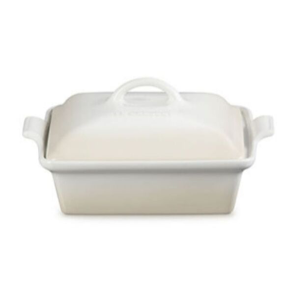 Le Creuset Heritage 2.5QT Covered Square Casserole- Meringue - Picture 2 of 7